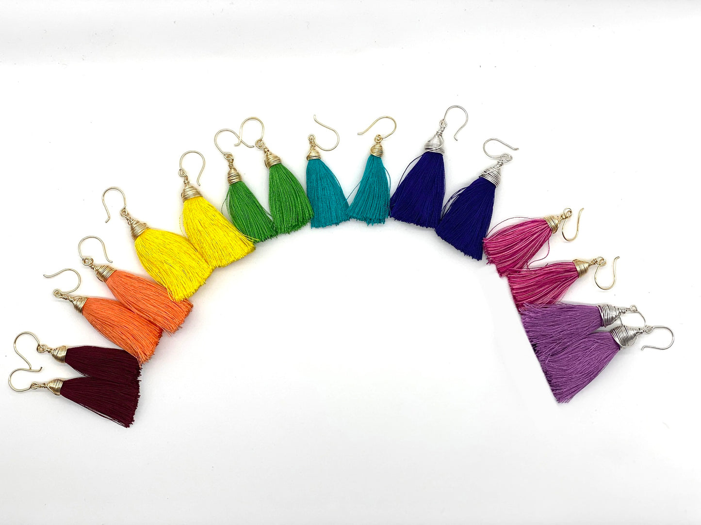 Colourful-Playful Tassel Earrings